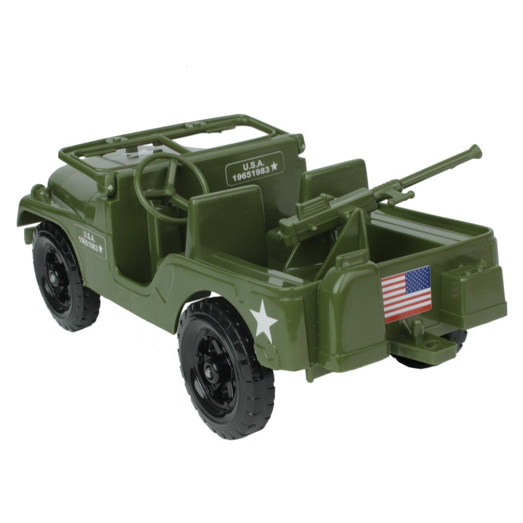 Olive green military 4x4 recon patrol vehicle toy for Tim Mee 48517