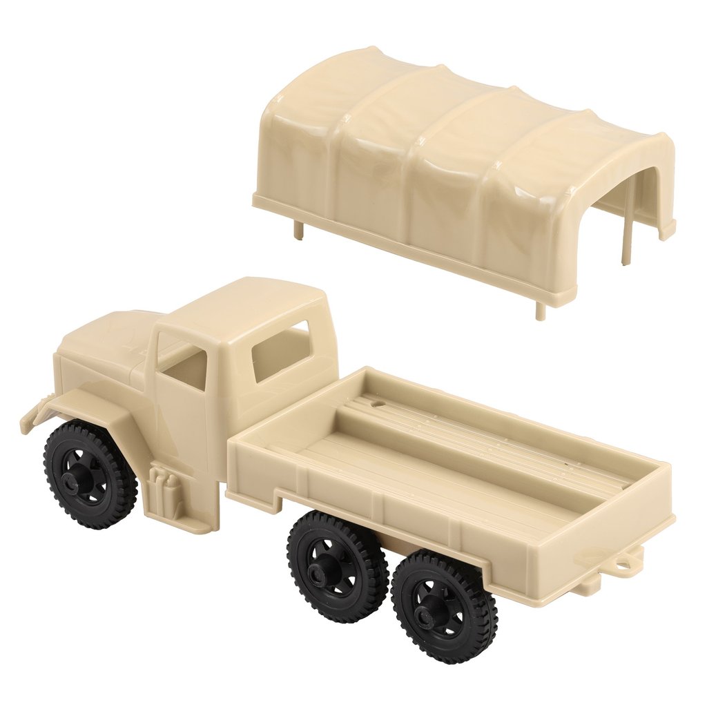Tan scale model truck and cargo container set for Tim Mee 07491