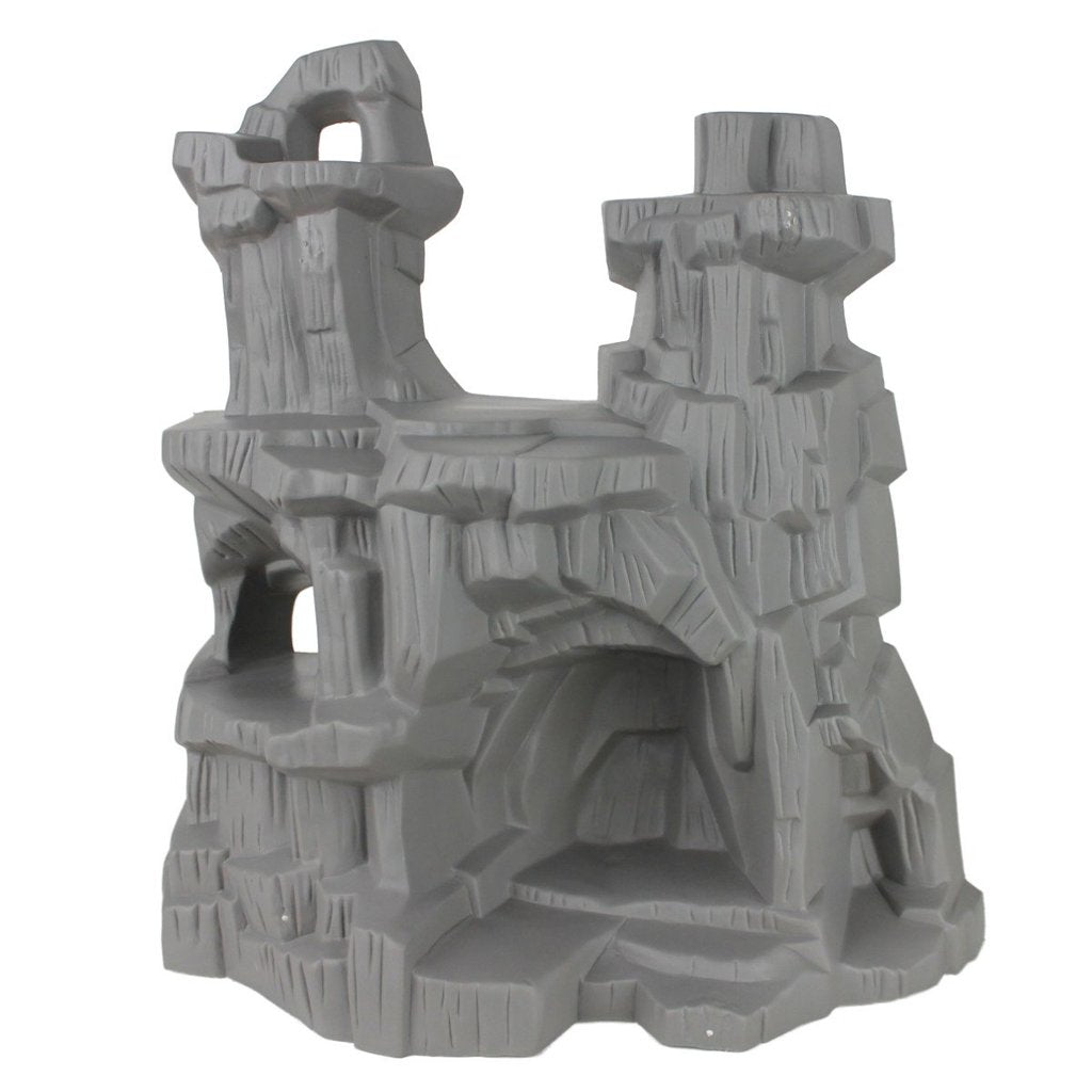 Grey diorama piece resembling ruined stone towers and archway for Tim Mee 70295