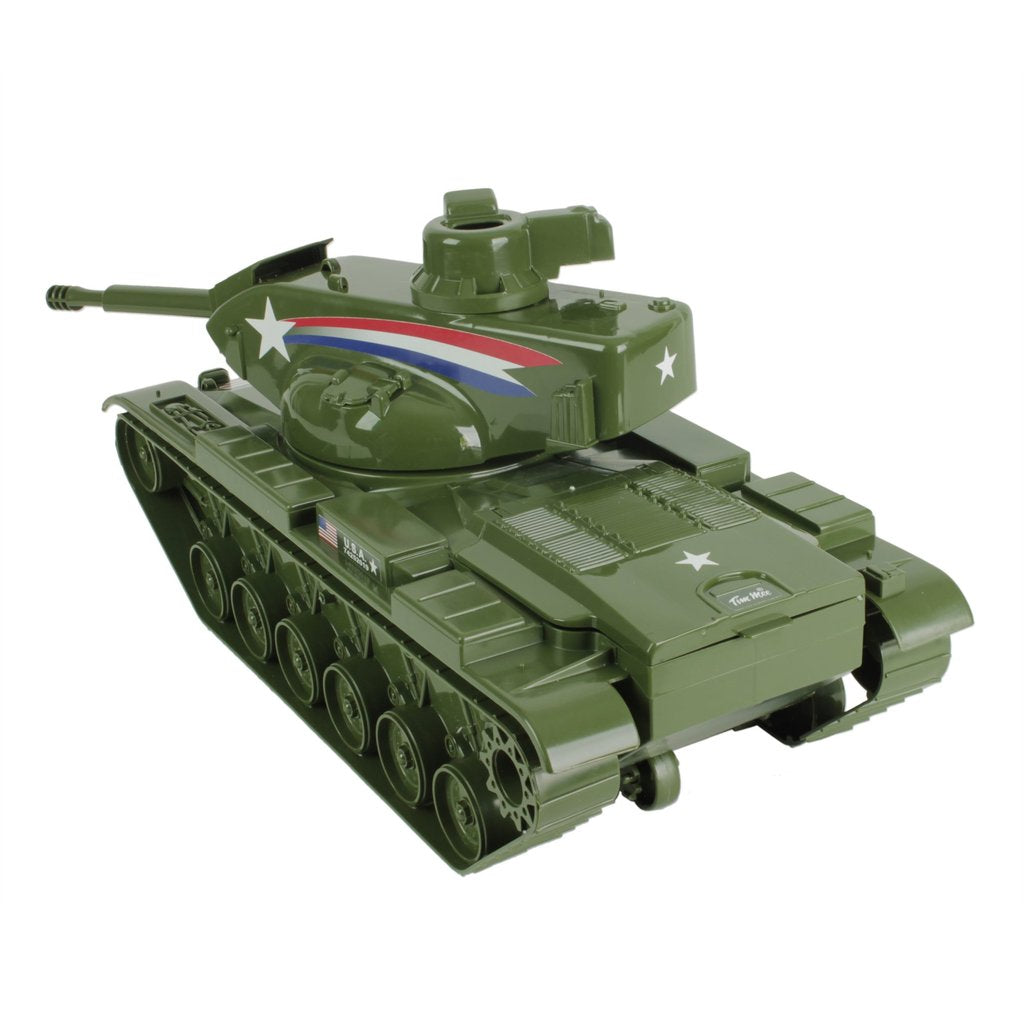 Olive green model M60A2 battle tank with cannon and markings for Tim Mee 74211