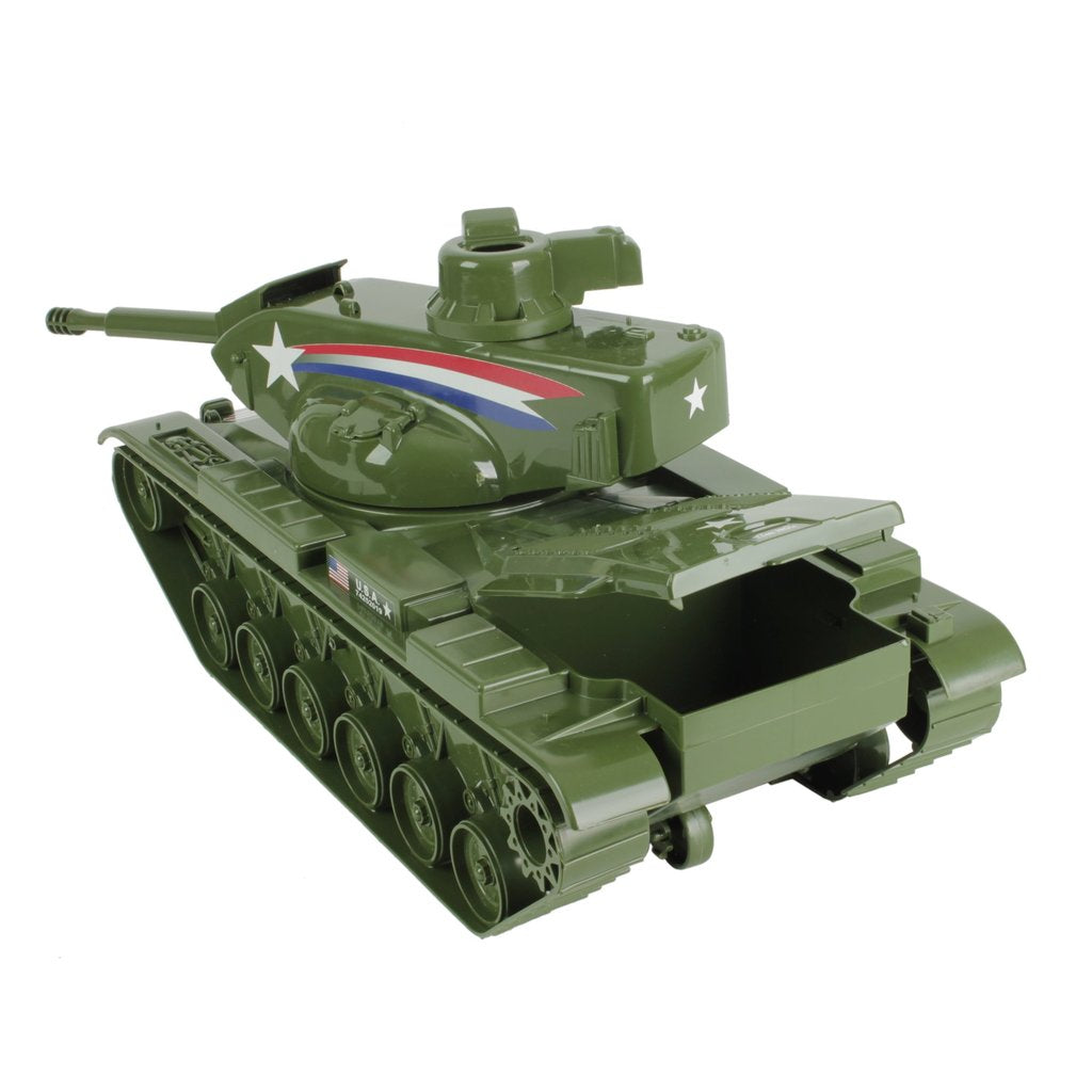 Olive green M60A2 battle tank model with cannon and turret for Tim Mee 74211