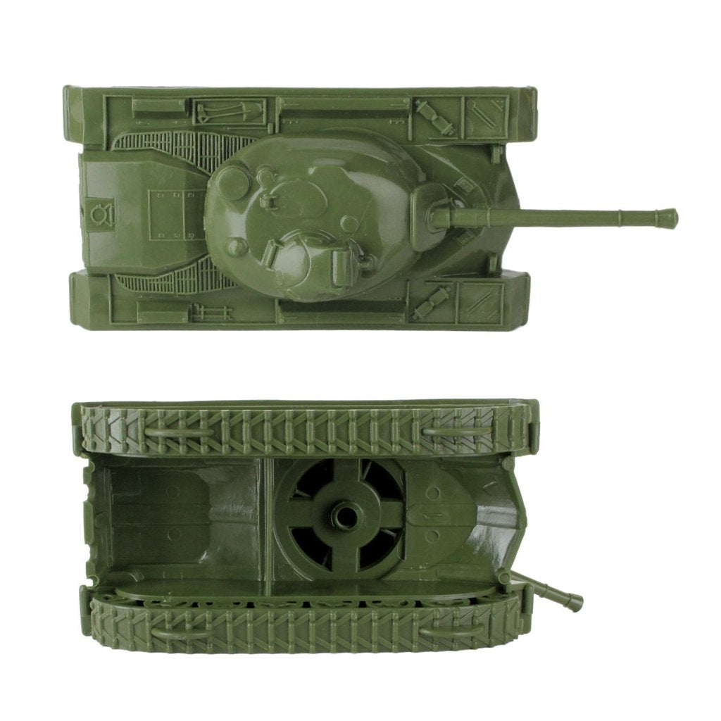M48 Patton tank model, olive green, showing front and side views for Tim Mee 07191