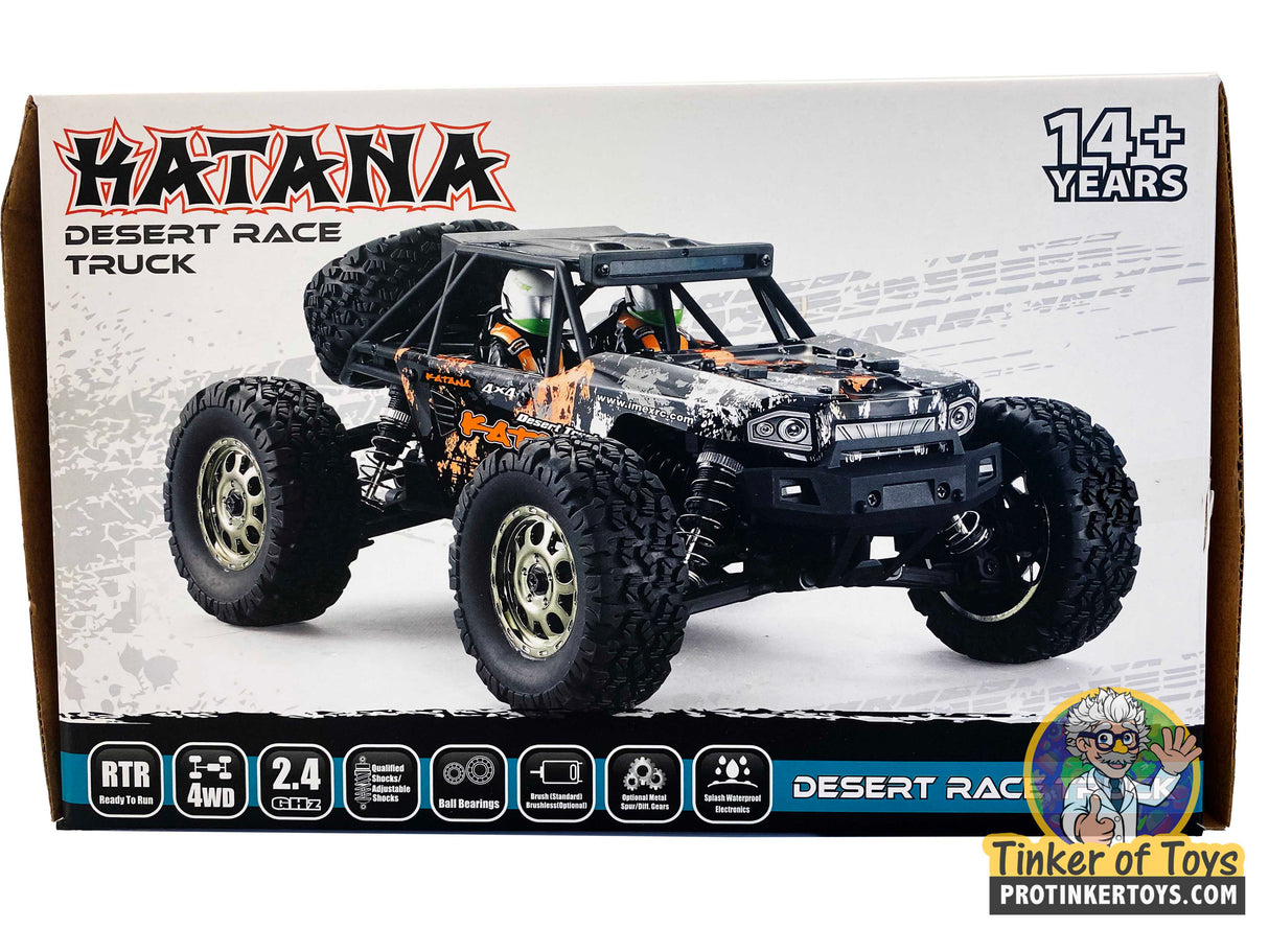 Remote-controlled desert race truck with large tires and off-road capability for IMEX IMX19035