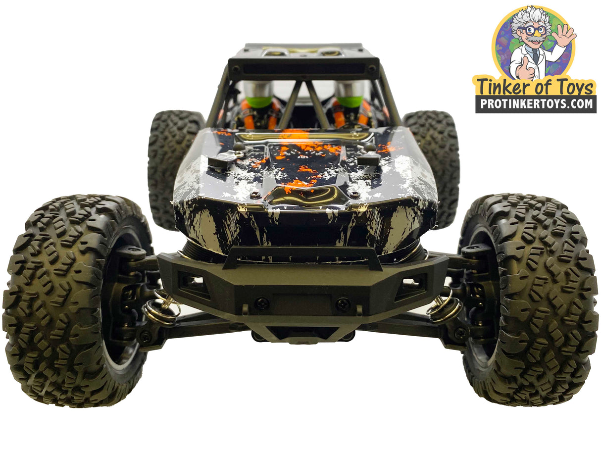 Black remote-controlled desert truck with large off-road tires for IMEX IMX19035