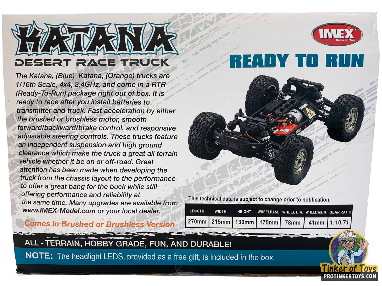 Desert race truck with detailed components and specifications for IMEX IMX19035