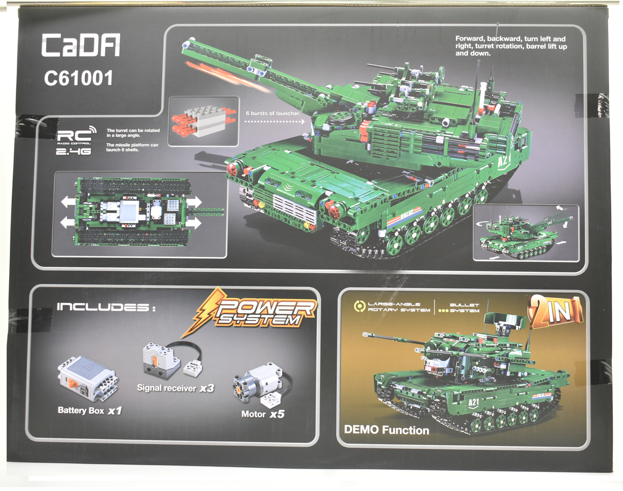 M1A2 Abrams Tank Detach Power System R/C 1498pcs | C61001W | CaDA