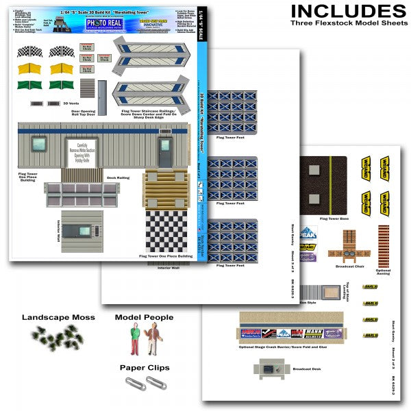 Model kit parts for building a detailed, realistic marshalling tower structure for Innovative Hobby Supply BK6429