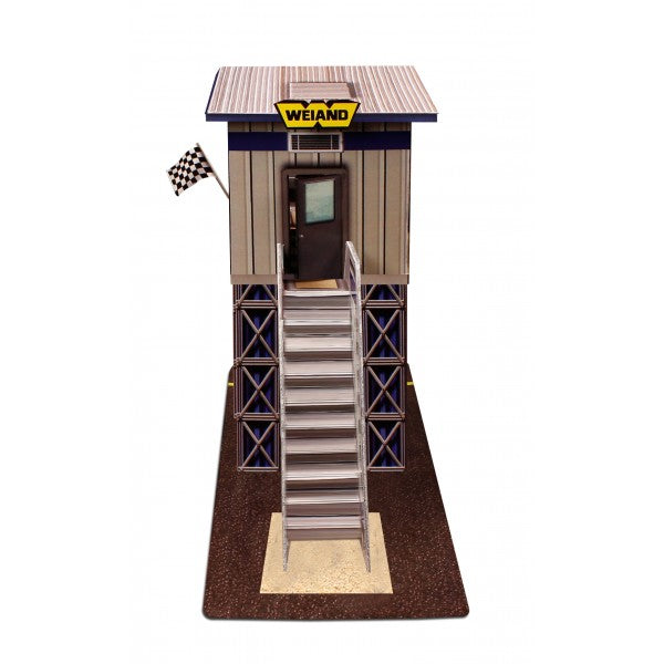 Model kit of a marshalling tower with stairs and flag for Innovative Hobby Supply BK6429