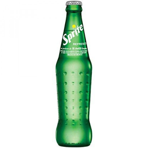 Green glass bottle of Sprite soda for Coca-Cola 04782