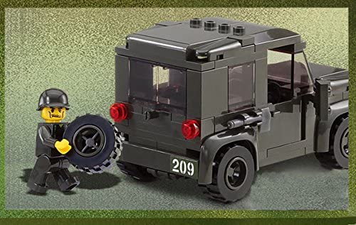Black toy jeep with soldier figure, model 209 for Oxford OXF33021