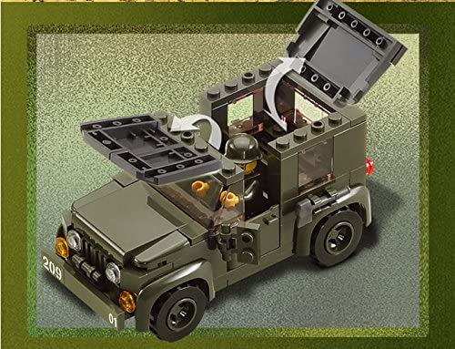 Scale model of a military Jeep, open top, with figures inside for Oxford OXF33021