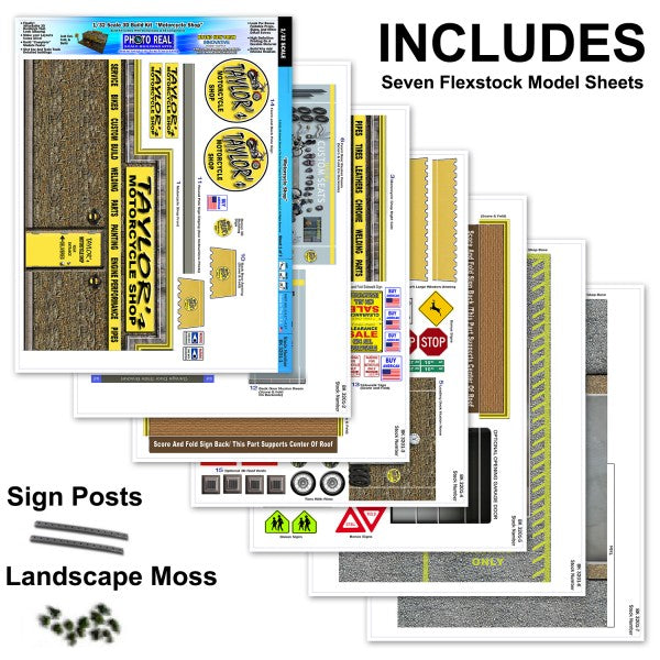 Motorcycle Shop | Photo Real Model Kit | BK 3201 | Innovative Hobby Supply