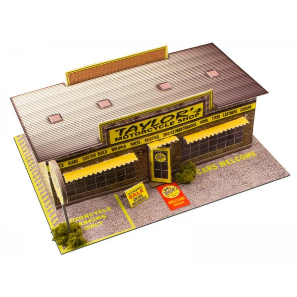 Motorcycle Shop | Photo Real Model Kit | BK 3201 | Innovative Hobby Supply