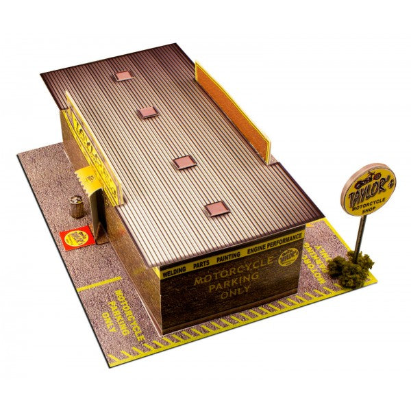 Motorcycle Shop | Photo Real Model Kit | BK 3201 | Innovative Hobby Supply