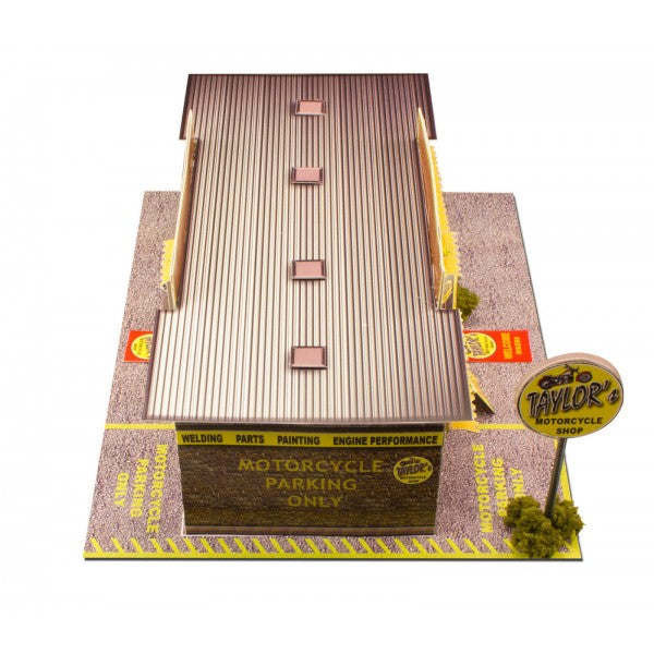 Motorcycle Shop | Photo Real Model Kit | BK 3201 | Innovative Hobby Supply