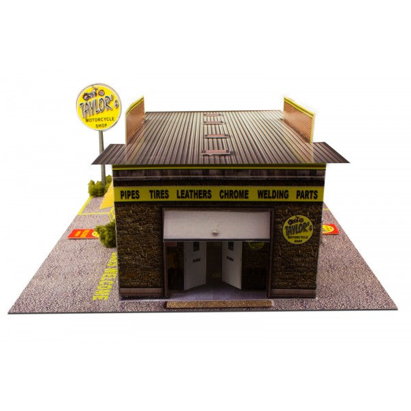 Motorcycle Shop | Photo Real Model Kit | BK 3201 | Innovative Hobby Supply