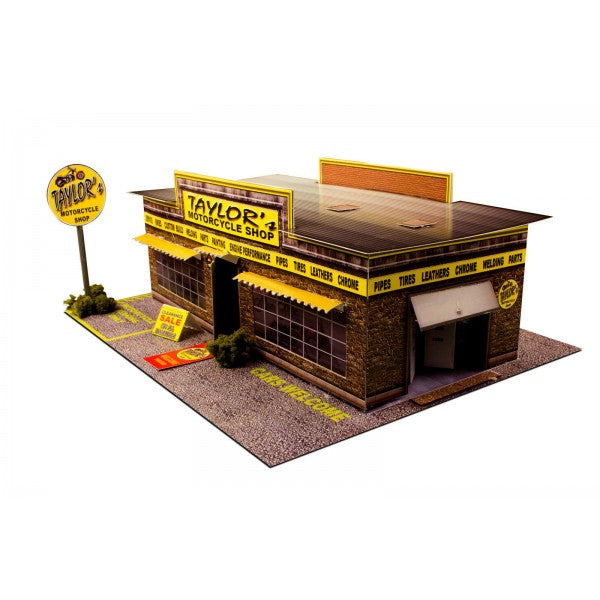 Motorcycle Shop | Photo Real Model Kit | BK 3201 | Innovative Hobby Supply