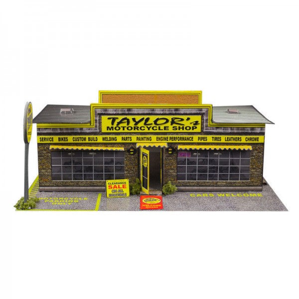 Motorcycle Shop | Photo Real Model Kit | BK 6401 | Innovative Hobby Supply