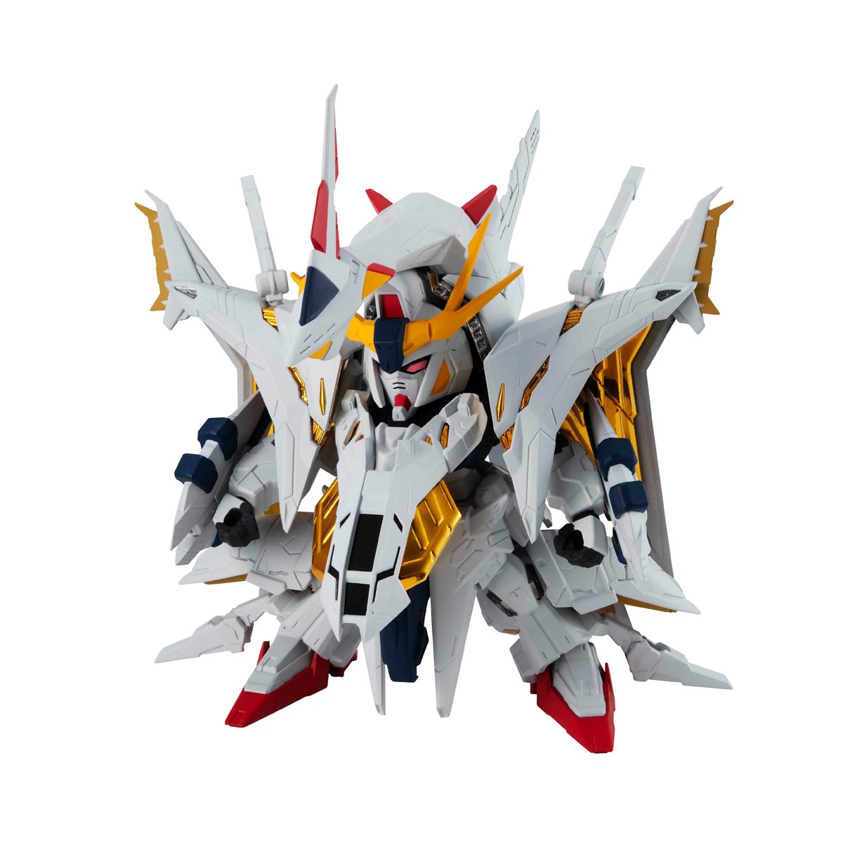 White and gold Gundam model kit, MS Unit Penelope, detailed sci-fi robot for Bandai 61479
