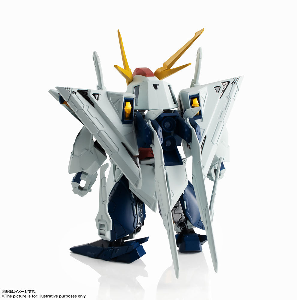 Gundam Hathaway unit in a dynamic, white and blue pose for Bandai 61478