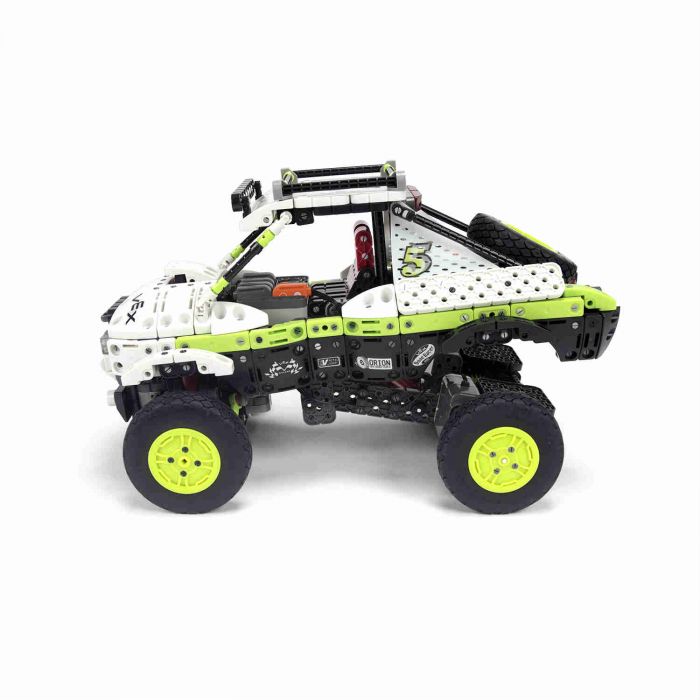 Offroad robot truck with large wheels and black/white/green accents for HexBug 406-4557, package view, product view 4
