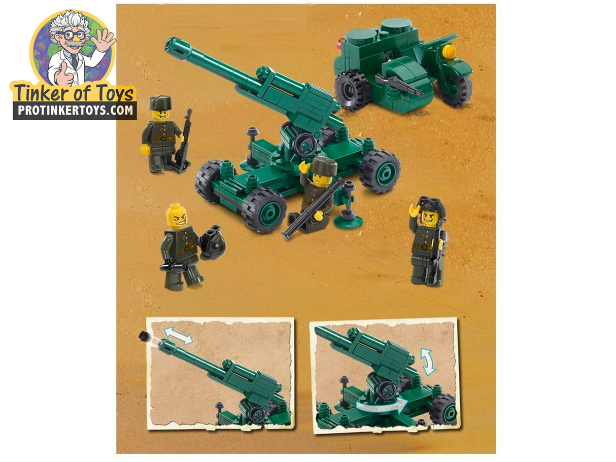 WWII/Korean War military set with tanks and figures for landing operation play for Oxford OXF33020