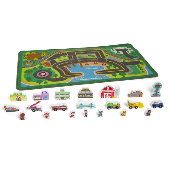 Paw Patrol activity rug with play pieces for imaginative fun for Melissa and Doug 33273