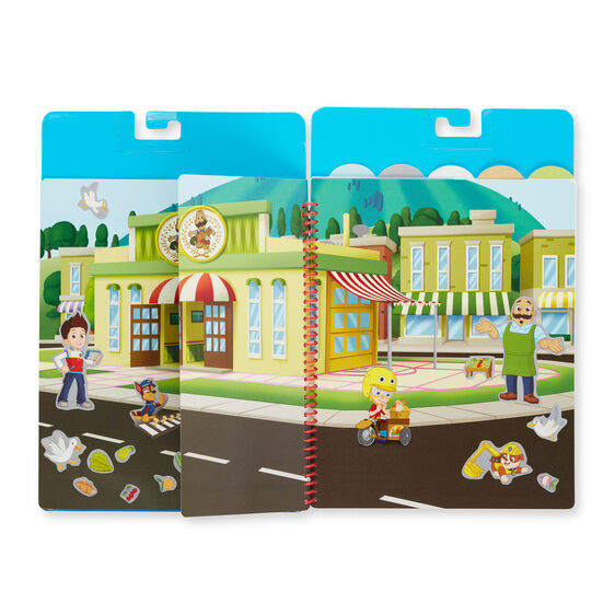 Paw Patrol sticker flip-flap pad with characters and buildings for play for Melissa and Doug 33254