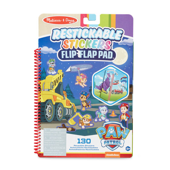 Paw Patrol restickable stickers flip-flap pad for kids' play for Melissa and Doug 33255