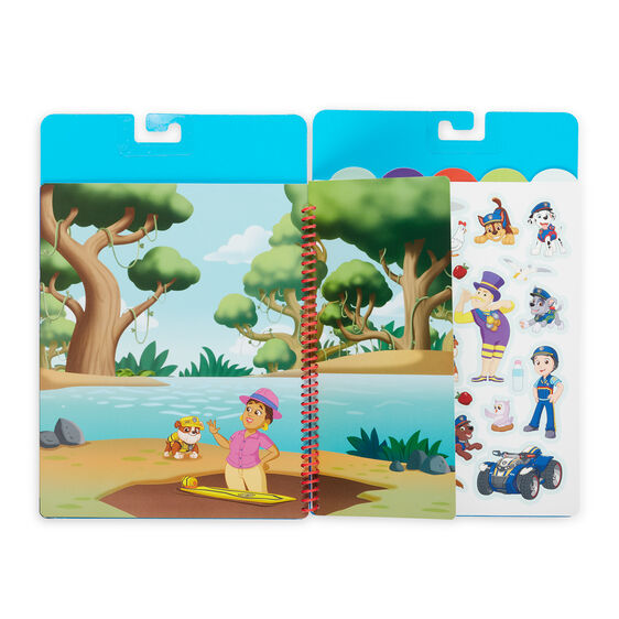 Paw Patrol sticker flip-flap book featuring rescue scenes and characters for Melissa and Doug 33255