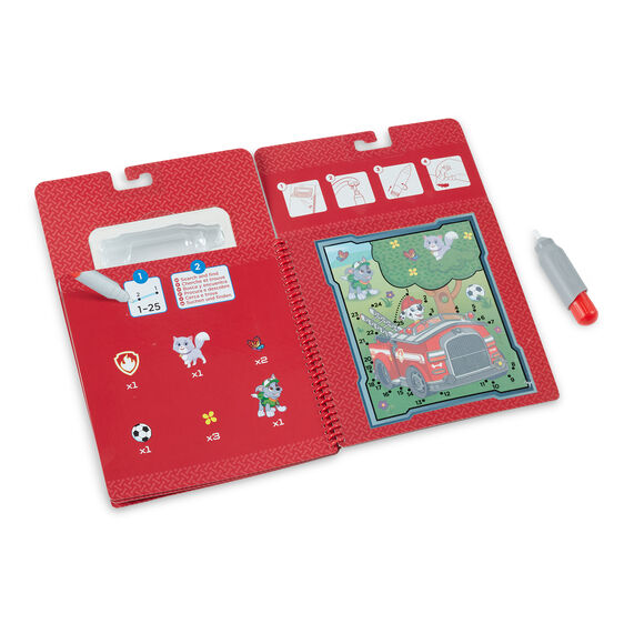 Water coloring activity book featuring Marshall from Paw Patrol for Melissa and Doug 33252, side view