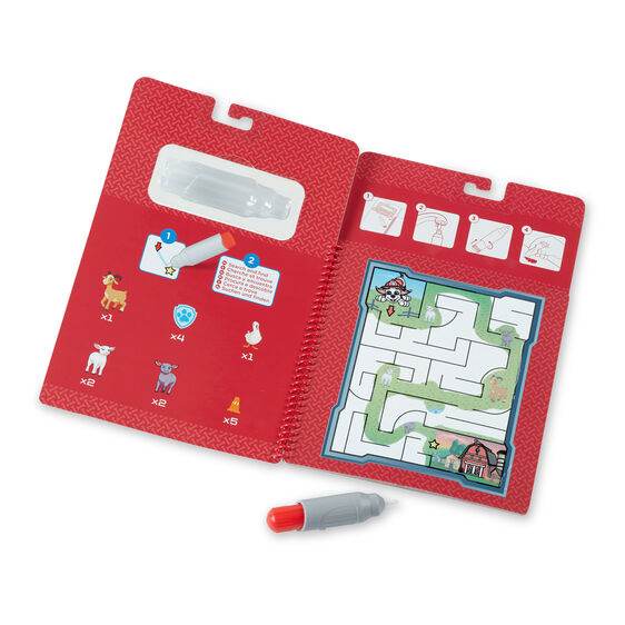 Water coloring activity book featuring Marshall from Paw Patrol for Melissa and Doug 33252, rear view