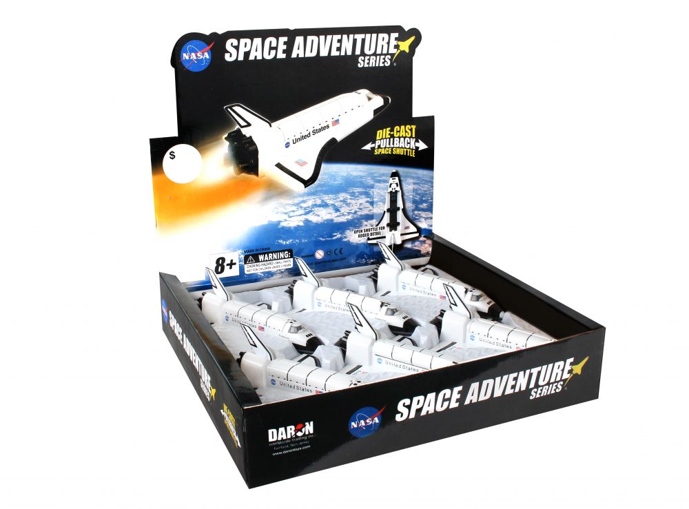 Space Shuttle pullback toy set in open box for Daron PMT51355A