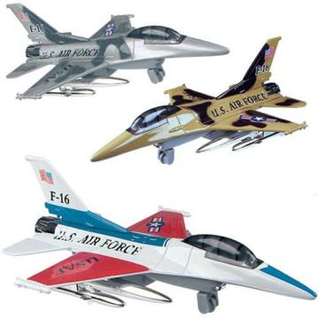 Collection of die-cast models of U.S. Air Force fighter jets for Toy Smith 8113
