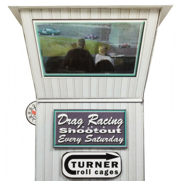 Race tower sign advertising drag racing shootouts and roll cages for Innovative Hobby Supply BK3213