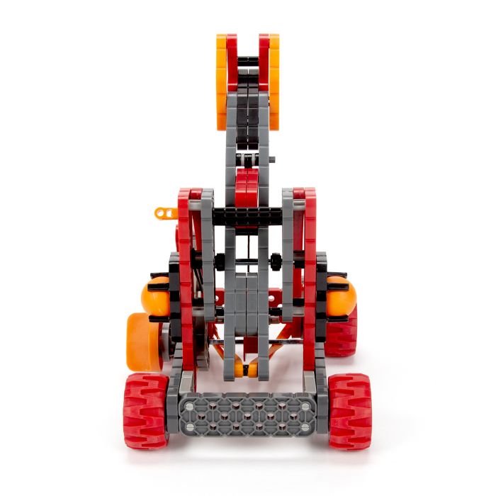 Robotics catapult mechanism with red and black components for HexBug 406-6232