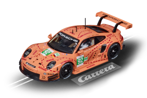 Orange Porsche 911 RSR model car, race livery, number 92 for Carrera Evolution 20027654