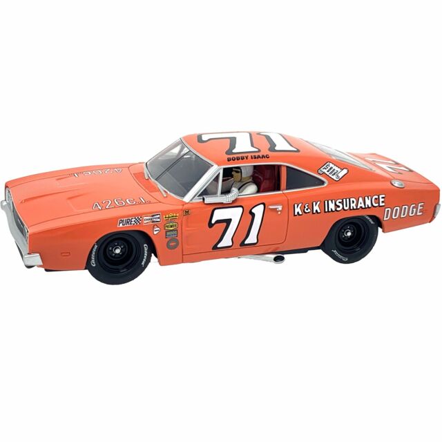 Orange slot car of a Dodge Charger with "71" racing number for Carrera 20027639