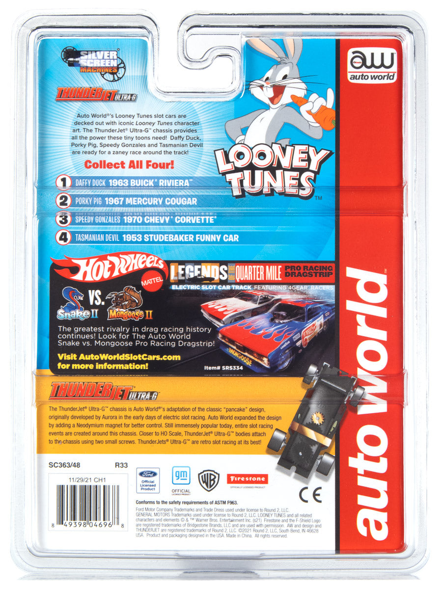 Looney Tunes Thunderjet car set for slot car racing for Auto World SC363