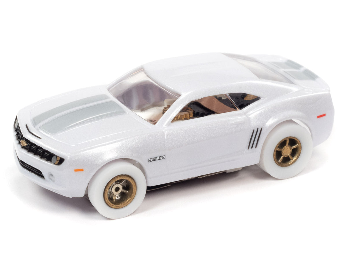 White slot car toy with visible interior details for Auto World SC373