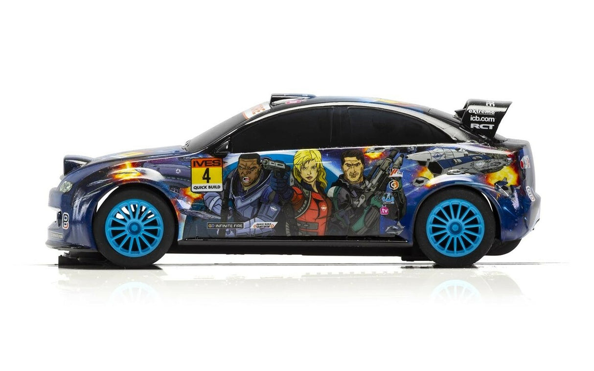 Race car featuring comic book characters, styled for a team rally for Scalextric C3962