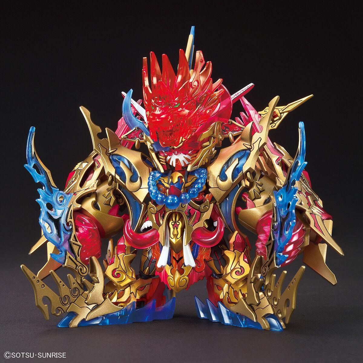 Gundam Wukong Impulse in a dynamic, detailed pose with red and gold accents for Bandai 5061783