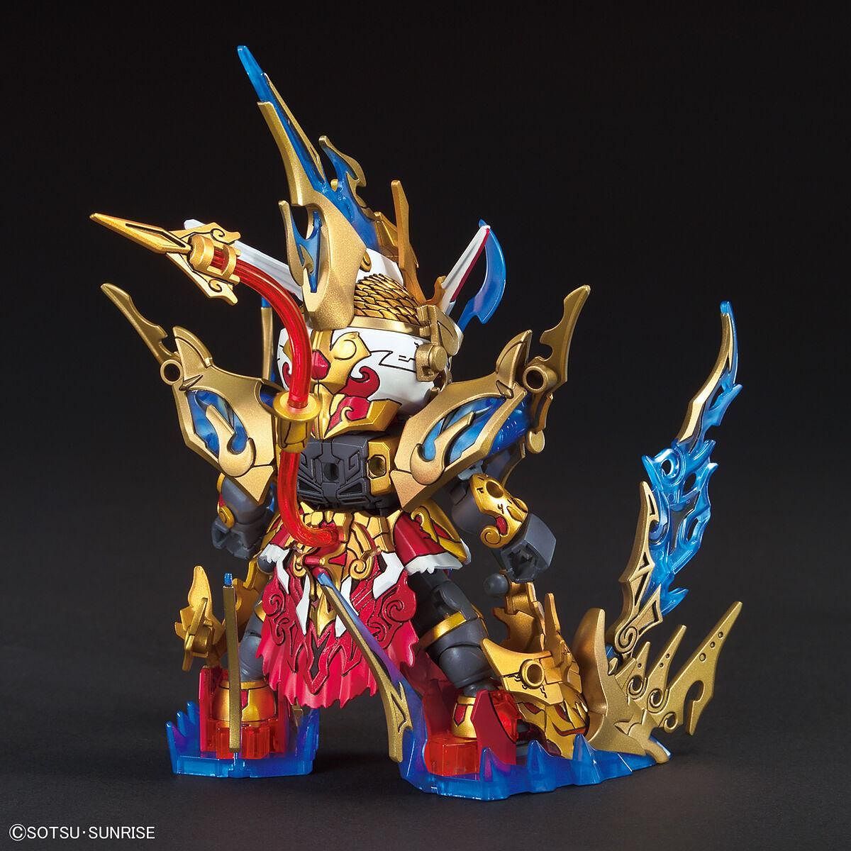 Gundam figure, Wukong Impulse, dynamic pose with blue and gold accents for Bandai 5061783