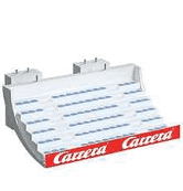 Carrera brand name on a blue, layered set for 20021101