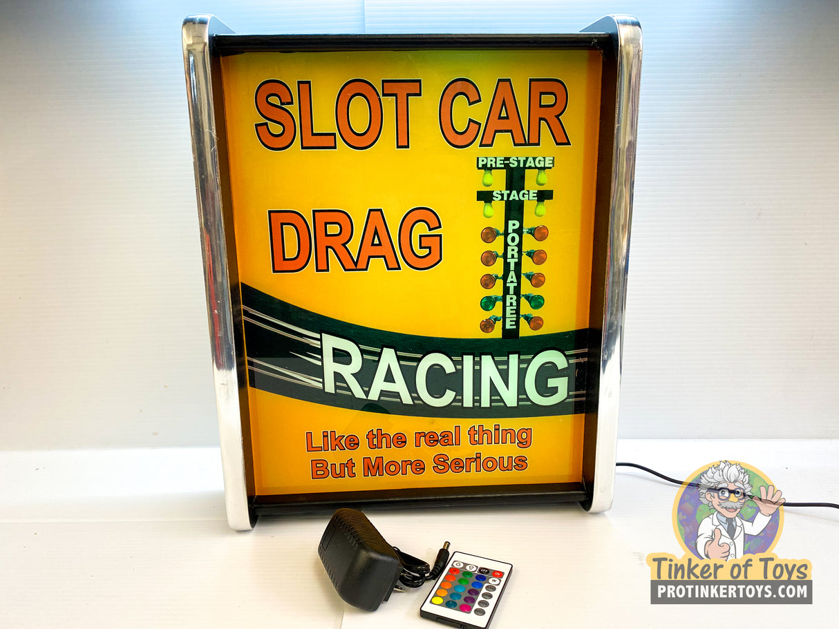 Slot Car Drag Racing | Light Up Display Sign