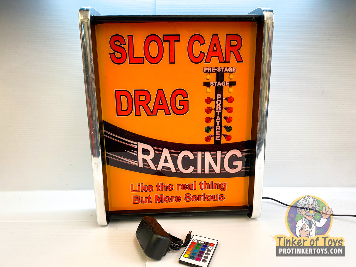 Slot Car Drag Racing | Light Up Display Sign