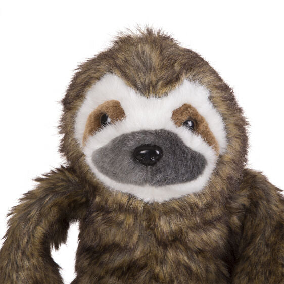 Stuffed sloth toy with brown and gray fur for Melissa and Doug 8088