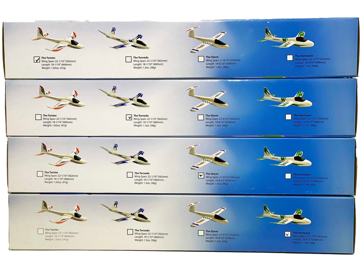 Three toy airplanes displayed on a white background for Firefox Toys 96324