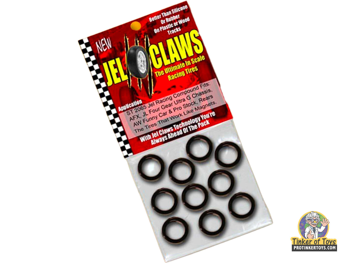 Set of black rubber racing tires for 1:64 scale model cars for ST 2065