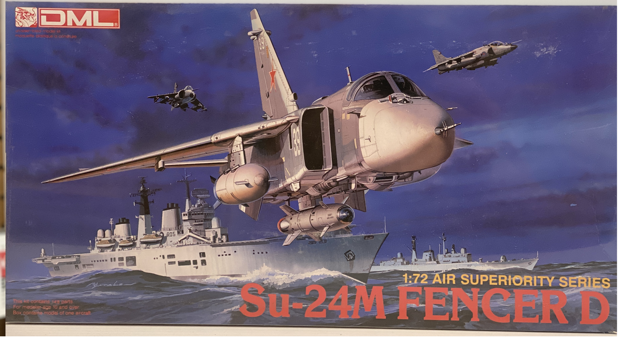 Su-24M Fencer D jet aircraft flying over a naval vessel for Dragon 2502